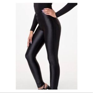 American Apparel Black Shiny Pants